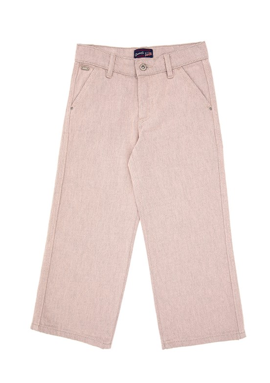 US POLO ASSN Pembe Kız Çocuk Rahat Kesim Jean Pantolon