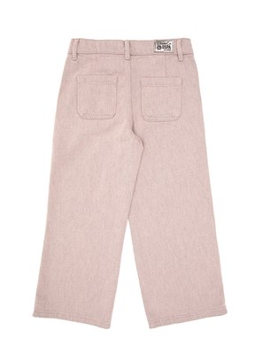 US POLO ASSN Pembe Kız Çocuk Rahat Kesim Jean Pantolon