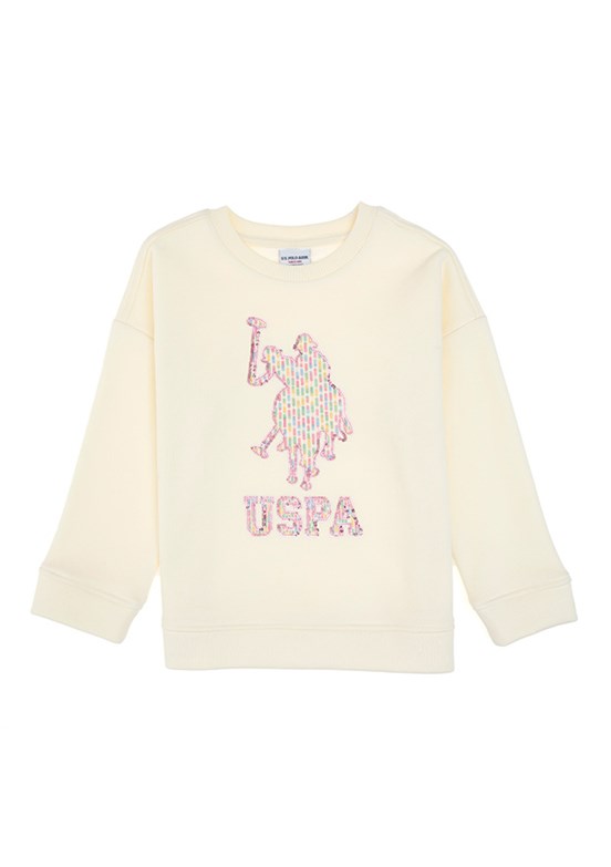 US POLO ASSN Beyaz Kız Çocuk Regular Sweatshirt