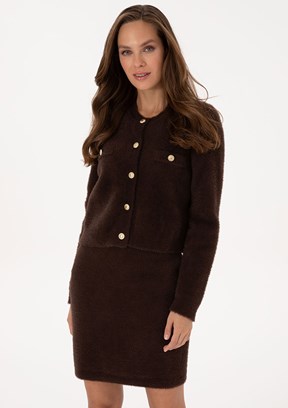 PİERRE CARDİN Kahverengi Kadın Triko Hırka