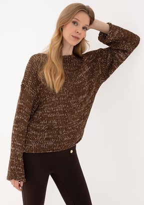 PİERRE CARDİN Kahverengi Kadın Comfort Kazak