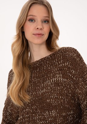 PİERRE CARDİN Kahverengi Kadın Comfort Kazak