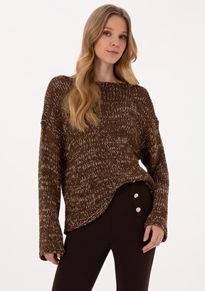 PİERRE CARDİN Kahverengi Kadın Comfort Kazak