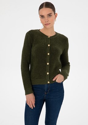 PİERRE CARDİN Yeşil Kadın Triko Hırka