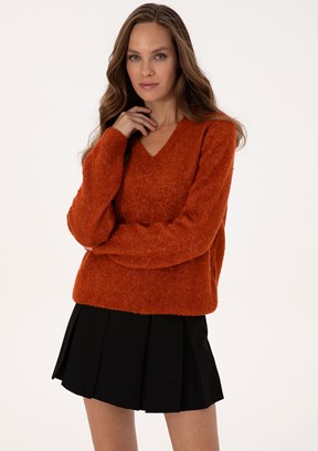 PİERRE CARDİN Kahverengi Kadın Slim Kazak