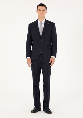 PİERRE CARDİN Lacivert Erkek Slim Takım Elbise
