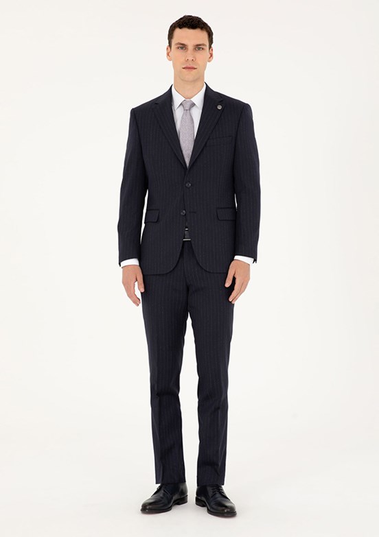 PİERRE CARDİN Lacivert Erkek Slim Takım Elbise