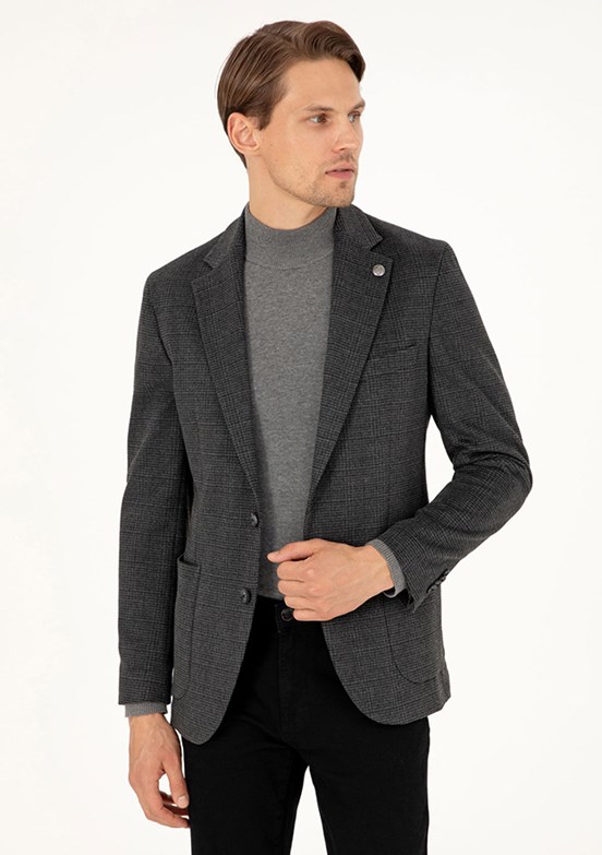 PİERRE CARDİN Antrasit Erkek Ultra Slim Ceket