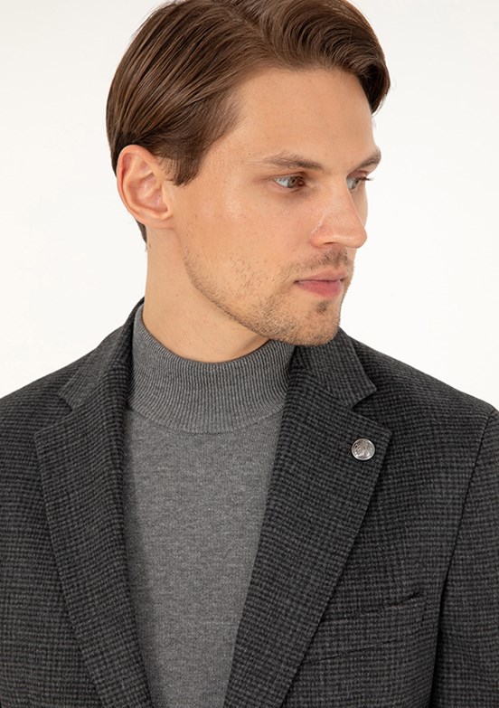 PİERRE CARDİN Antrasit Erkek Ultra Slim Ceket