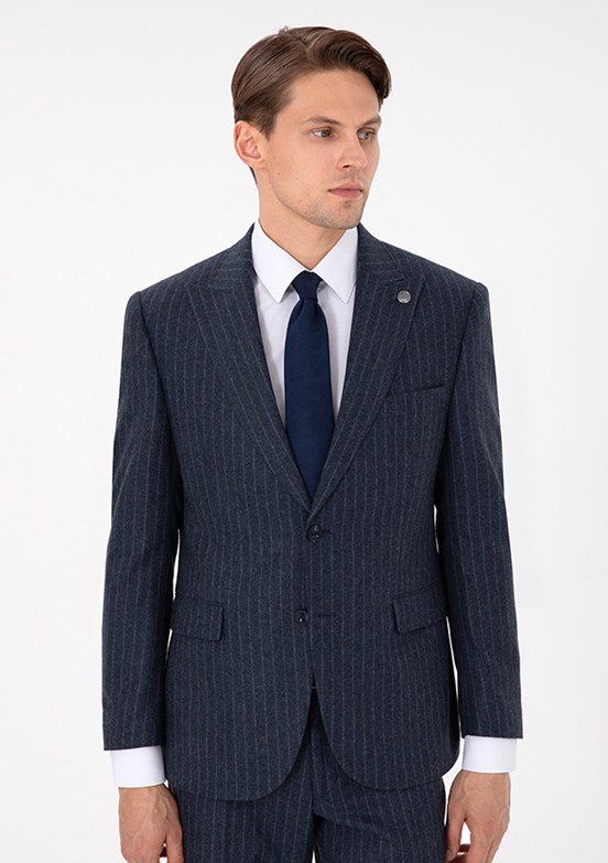 PİERRE CARDİN Lacivert Erkek Slim Takım Elbise