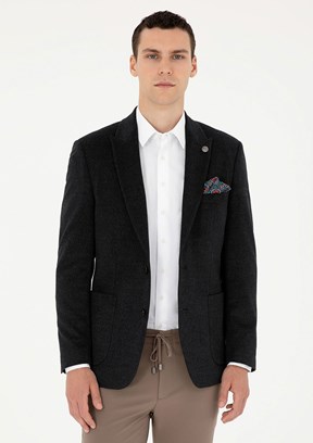 PİERRE CARDİN Antrasit Erkek Slim Ceket