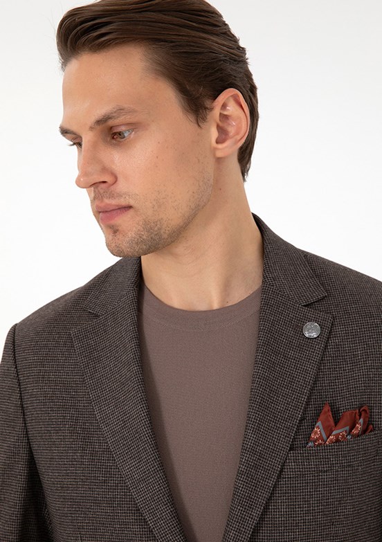 PİERRE CARDİN Kahverengi Erkek Slim Takım Elbise