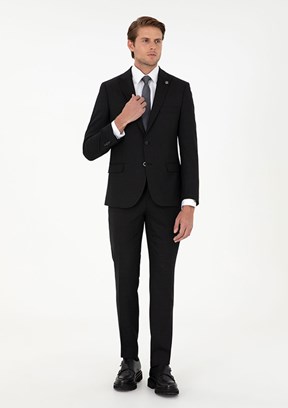 PİERRE CARDİN Siyah Erkek Ultra Slim Takım Elbise