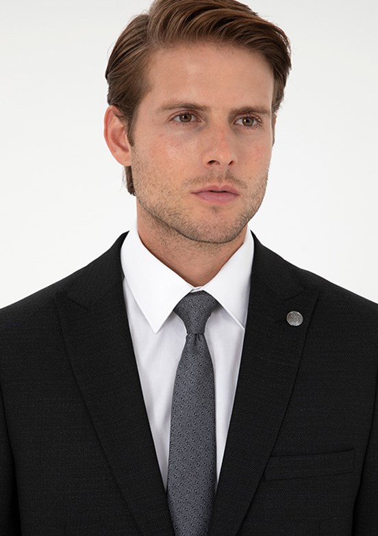 PİERRE CARDİN Siyah Erkek Ultra Slim Takım Elbise