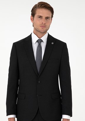 PİERRE CARDİN Siyah Erkek Ultra Slim Takım Elbise