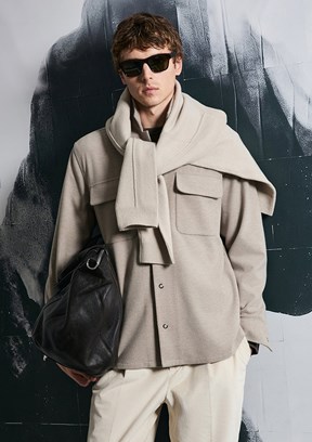 LUFIAN Bej Erkek Uzun Kol Gömlek