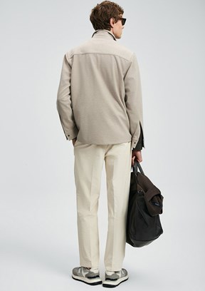 LUFIAN Bej Erkek Uzun Kol Gömlek