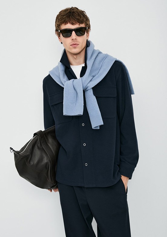 LUFIAN Lacivert Erkek Uzun Kol Gömlek