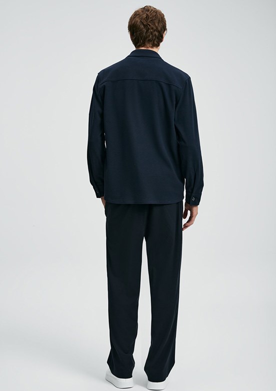 LUFIAN Lacivert Erkek Uzun Kol Gömlek