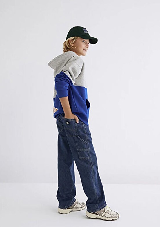 MAVİ FOX - M6011191-88234 Erkek Çocuk Mavi Rahat Kesim Jean Pantolon