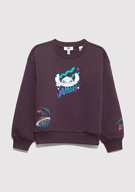 MAVİ Beyaz Kız Çocuk Bisiklet Yaka T-Shirt