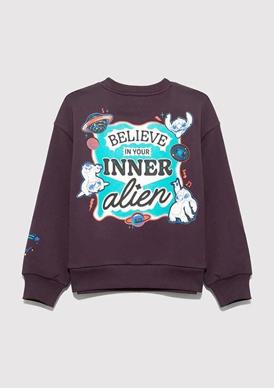 MAVİ Beyaz Kız Çocuk Bisiklet Yaka T-Shirt