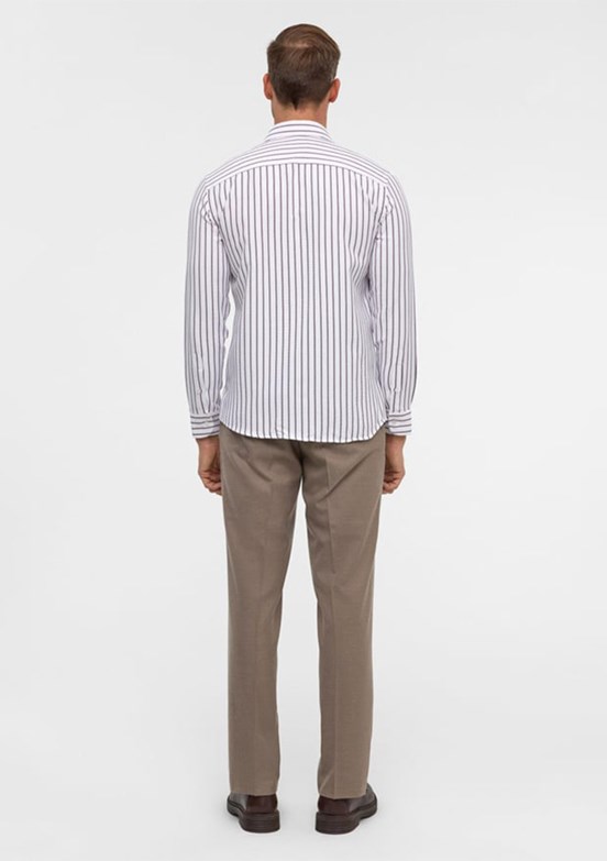 SÜVARİ - GM2025500496 Erkek Bordo Slim Gömlek