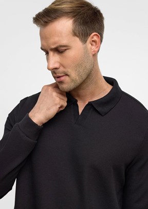 SÜVARİ - SW2013700020 Erkek Siyah Uzun Kol Sweatshirt