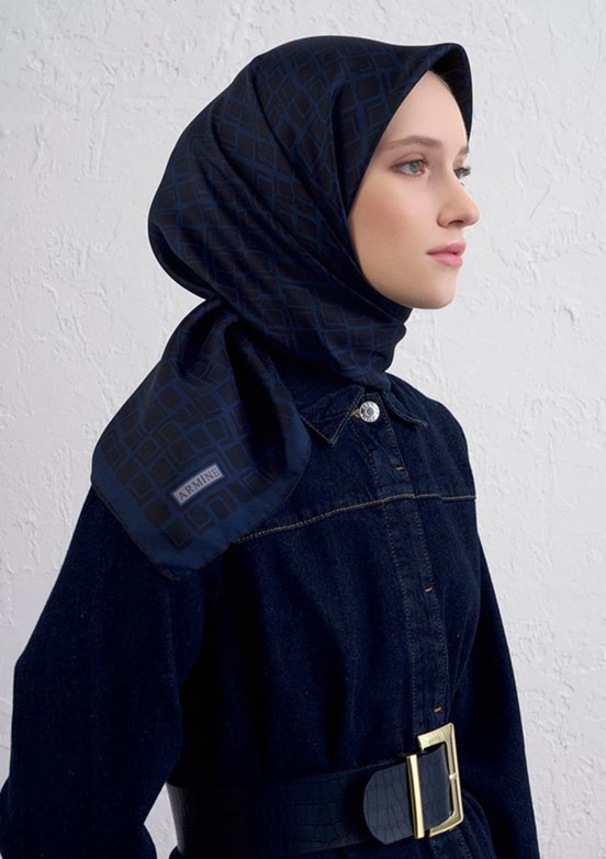 ARMİNE Çok Renkli Kadın DJ Saf İpek Eşarp