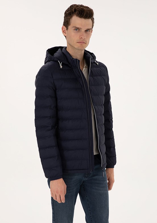 PİERRE CARDİN Erkek Lacivert Basic Mont