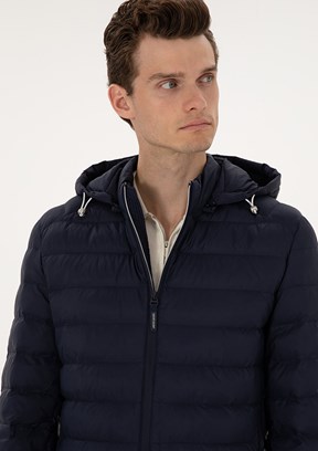 PİERRE CARDİN Erkek Lacivert Basic Mont
