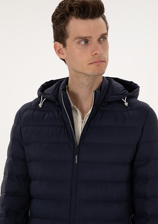 PİERRE CARDİN Erkek Lacivert Basic Mont