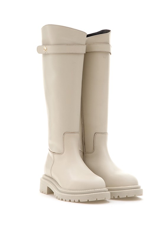 PİERRE CARDİN Bej Kadın Çizme Ayakkabı