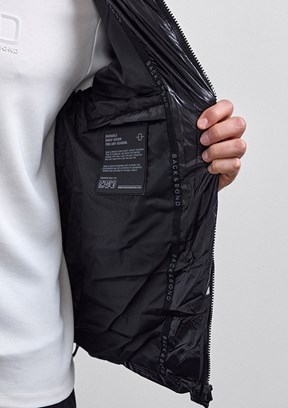BACKANDBOND - B35W60045 Erkek Siyah Kapüşonlu Mont