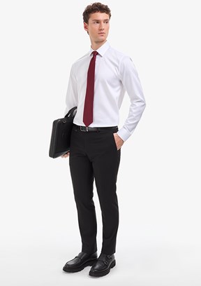 PİERRE CARDİN - Erkek Siyah Basic Pantolon