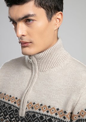 LEE COOPER Ground - 261 Lcm 241021 Erkek Lacivert Dik Yaka Kazak