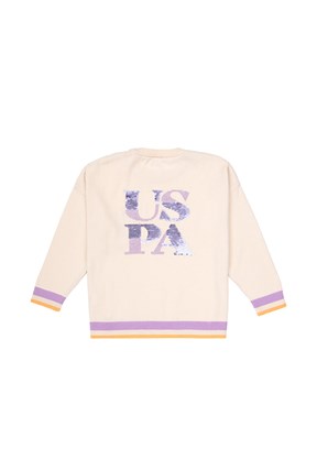 US POLO ASSN Kız Çocuk Beyaz Regular Kazak