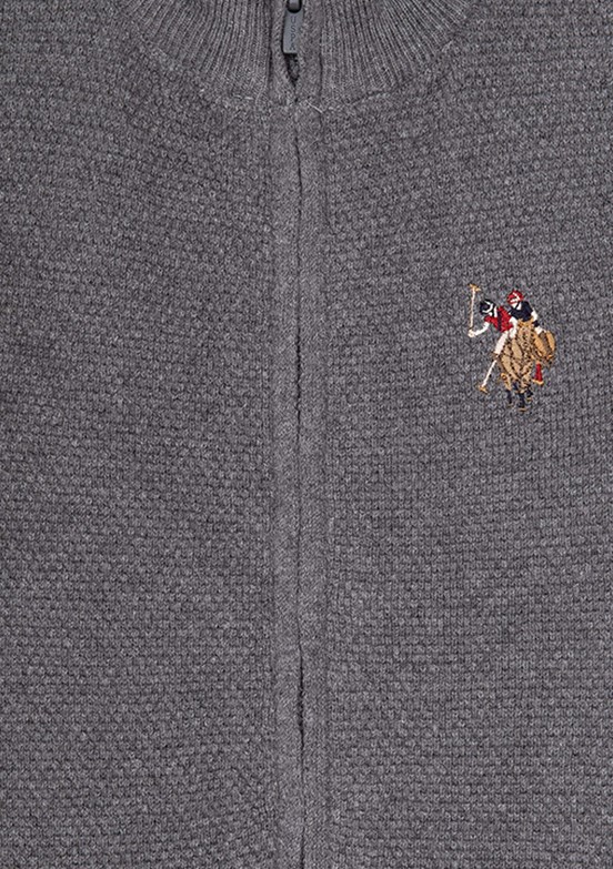 US POLO ASSN Erkek Çocuk Gri Triko Hırka