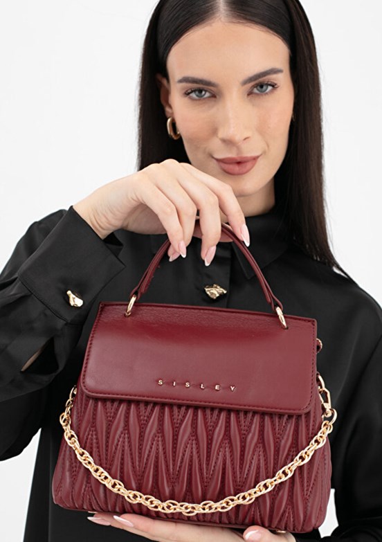 SiSLEY - SLY_232 Kadın Bordo Kol Çantası