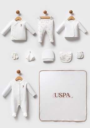 US POLO ASSN Beyaz Kız Bebek Hastane Çıkışı