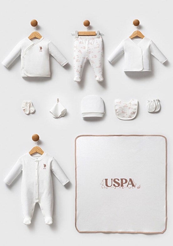 US POLO ASSN Beyaz Kız Bebek Hastane Çıkışı