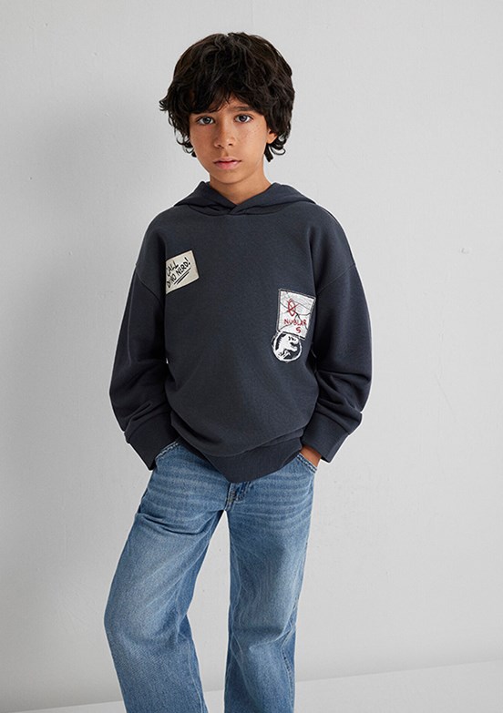 MAVİ Antrasit Erkek Çocuk Kapüşonlu Sweatshirt