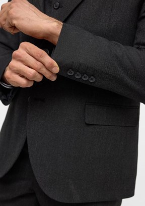 SÜVARİ - TK1001100182 Erkek Gri Slim Takım Elbise