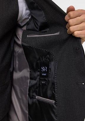 SÜVARİ - TK1001100182 Erkek Gri Slim Takım Elbise