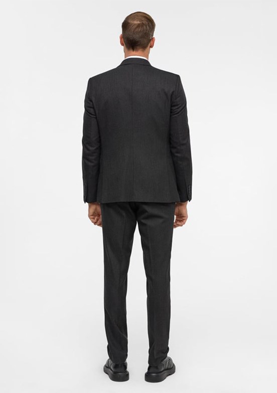 SÜVARİ - TK1001100182 Erkek Gri Slim Takım Elbise
