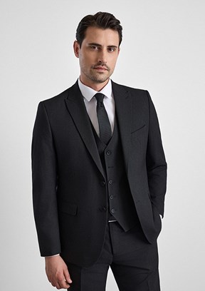 SÜVARİ - TK1015000057 Erkek Siyah Regular Takım Elbise