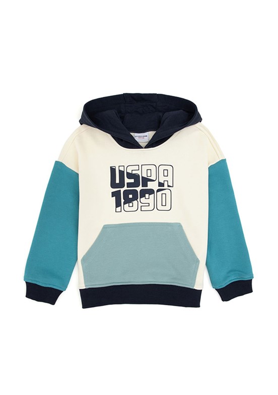 US POLO ASSN Erkek Çocuk Yeşil Cropped Sweatshirt