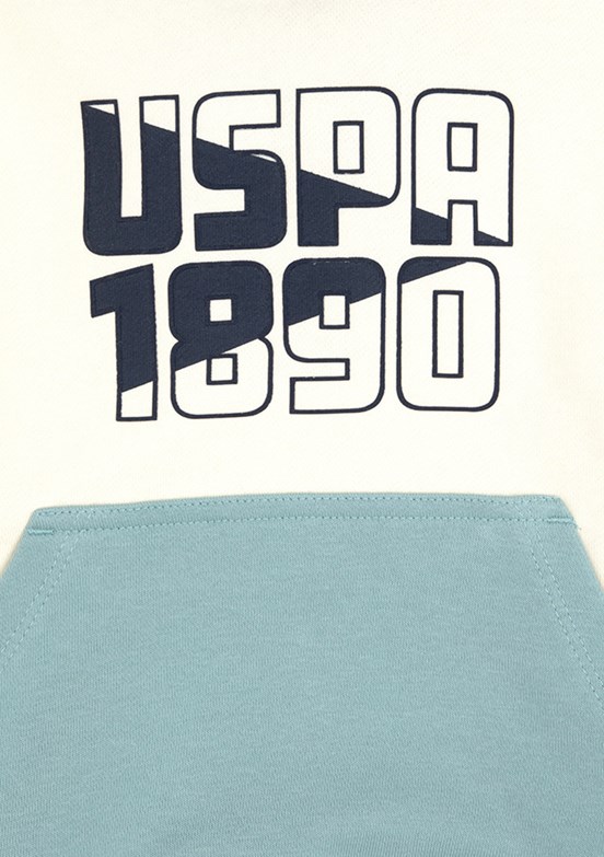 US POLO ASSN Erkek Çocuk Yeşil Cropped Sweatshirt