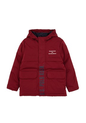 US POLO ASSN Erkek Çocuk Bordo Basic Kaban