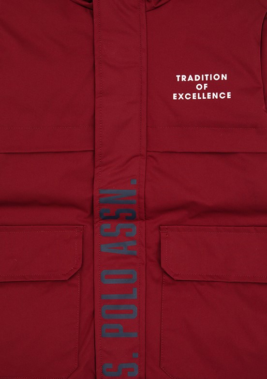 US POLO ASSN Erkek Çocuk Bordo Basic Kaban